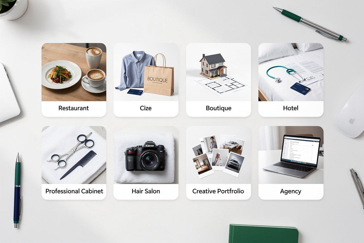 WebFactory modèles de sites web professionnels pour restaurants, boutiques et entreprises au Bénin